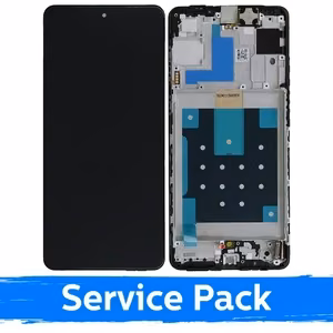 LCD-näyttö yhteensopiva Samsung M556 M55 5G kanssa musta kehyksellä (Service Pack)