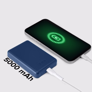 Powerbank SBS TEBB5000MAG1CB 5000 mAh yhteensopiva MagSafen kanssa - sininen