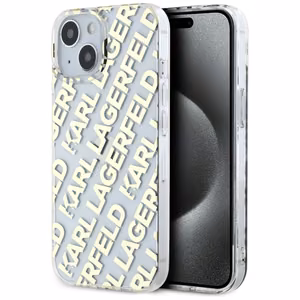 Karl Lagerfeld IML Fullover Logo Suojakuori iPhone 15 / 14 / 13:lle - kultainen