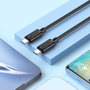 Kaapeli USB C - USB C Hoco 3A 60W 2 m X88 musta