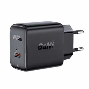 Acefast GaN USB Type-C 30W laturi, PD, QC 3.0, AFC, FCP musta (A21 black)