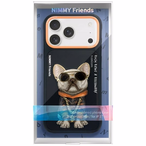 NIMMY GLASSES COOL DOG -suojakuori iPhone 17 Pro:lle musta