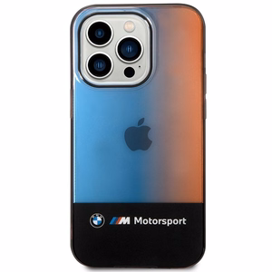 BMW Half Tricolor -suojakuori iPhone 14 Pro Max 6.7:lle - musta