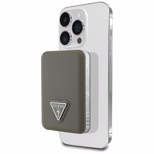 Guess Grained Triangle Varavirtalähde MagSafe 5000mAh 15W USB-C - ruskea