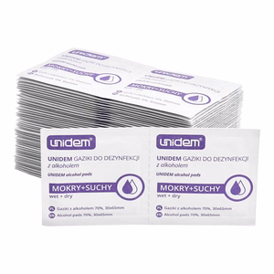 UniDem wet and dry cleaning wipes for LCD screens and glasses, 100 pcs. (50 + 50)