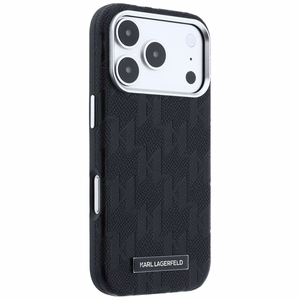 KARL LAGERFELD -kotelo mallille IPHONE 18 Pro Max/17 Pro Max MagSafe-yhteensopiva (Mono Resin Logo) (väri: musta)