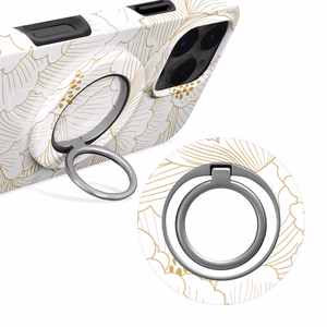 MIO White Roses Magsafe Suojakuori rengaspidikkeellä