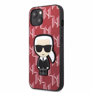 Karl Lagerfeld KLHCP13MPMNIKPI iPhone 13 6.1" kovakuori punainen/punainen Monogram Ikonik Patch