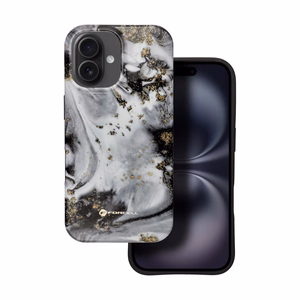 Case for iPhone 16 PLUS Forcell F-Protect Mirage compatible with Magsafe Military Drop-Test silver fog