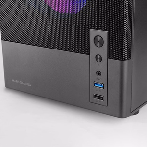 Mars Gaming MC-ONYX – microATX computer case with 3 ARGB fans, black
