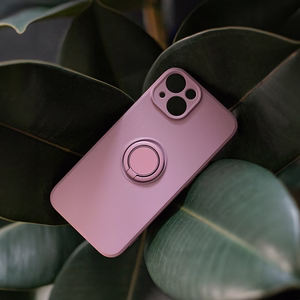 Puhelimen suojakuori sormipidikkeellä iPhone 15 Pro 6,1' vaaleanvioletti