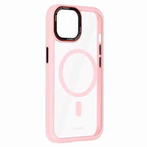 Liavec Hybrid Magsafe Clear Case for Iphone 15 light pink