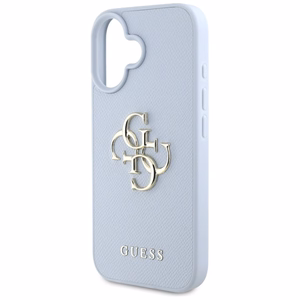 Guess Hardcase PU Grained Big 4G and Classic Logo Suojakuori iPhone 16 6,1":lle - sininen
