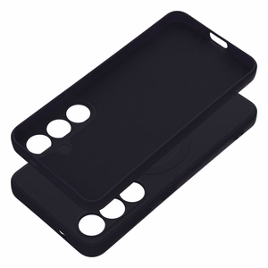 SILICONE MAG COVER puhelinkuori, yhteensopiva MagSafe-tekniikan kanssa, Samsung S24 musta