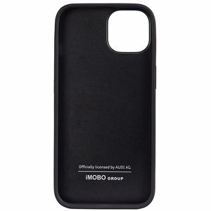 Audi Genuine Leather Suojakuori iPhone 14 6.1 musta/musta kova kuori AU-TPUPPCIP14-Q8/D1-BK