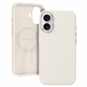 Liavec Silky suojakuori metallisella kamerakehyksellä Iphone 17 -puhelimelle beige