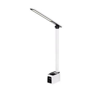 Desk lamp with clock