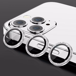Tempered Glass HARD DIAMOND for camera (LENS) for Iphone 17 Pro/17 Pro Max silver (lens 3 pieces)