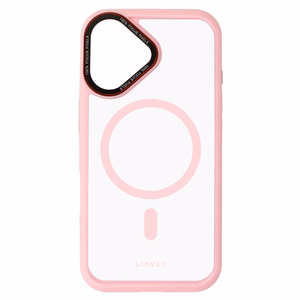 Liavec Hybrid Magsafe Clear Case for Iphone 16 light pink