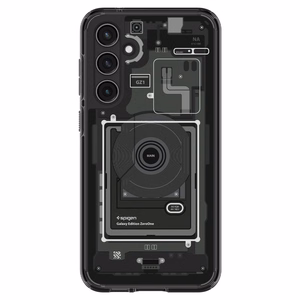 Spigen Ultra Hybrid Suojakuori Samsung Galaxy S23 FE:lle - Dark Gray (Zero One Pattern)