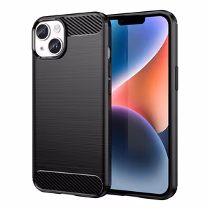 Carbon Kotelo iPhone 14 Plus joustava geeli takakuori musta