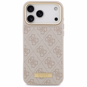 Guess 4G Logo Plate MagSafe suojakuori iPhone 17 Pro Max - pinkki