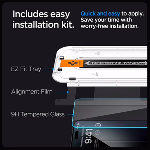 Spigen tempered glass GLAS.TR "EZ FIT" 2-pack for iPhone 15 Pro Max 6,7" clear