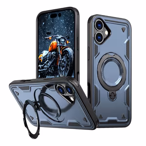 Hybrid Armor Trendy Suojakuori MagSafella iPhone 16 Plus:lle - Sininen