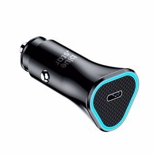 Car charger  Blue Star (1xUSB-C; QC 3.0; 20W) black