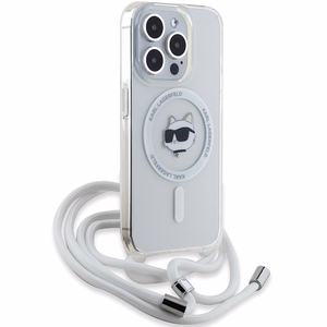 Karl Lagerfeld IML Choupette Head & Cord MagSafe Suojakuori iPhone 14 Prolle - läpinäkyvä