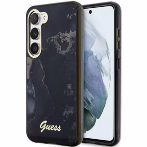 Guess GUHCS23MHTMRSK S23+ S916 musta/musta kovakuori Golden Marble Collection