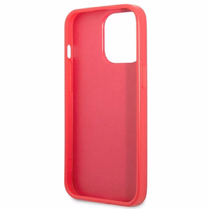 Guess Saffiano 4G Small Metal Logo Suojakuori iPhone 13 Pro / 13:lle - vaaleanpunainen