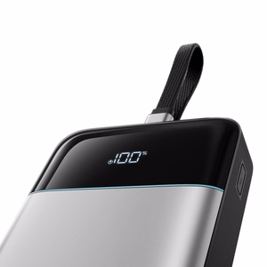 Cuktech LPB252N 120W 25000mAh varavirtalähde sisäänrakennetulla USB-C-kaapelilla – väri: harmaa