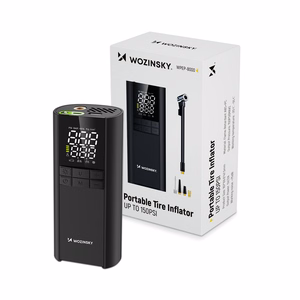 Wozinsky WPEP-8000 compressor, electric pump, 8000mAh power bank, flashlight - black