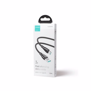 Joyroom Surpass Series A11 USB-A / USB-C 3A kaapeli 1.2 m - musta
