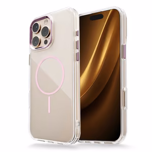 Clear Thin Mag -suojakuori iPhone 17 Pro 6,3":lle vaaleanpunainen