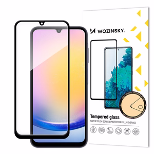 Wozinsky Full Glue karkaistu lasi mustalla reunuksella Samsung A25