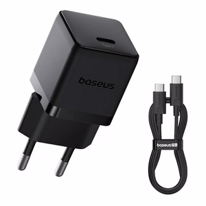 Charger Baseus Palm 20W USB-C + USB-C to USB-C cable 1.0m black TZCCSUP-L01