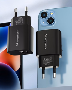 Charger Wozinsky (WGWCB) (1xUSB-C;1xUSB 3A 20W) black