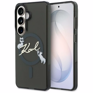 Karl Lagerfeld suojakuori IML KC Script MagSafe Samsung Galaxy S26:lle musta