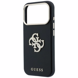 Guess Smooth & Big Strass Logo -suojakuori iPhone 18 Pro / 17 Pro – musta