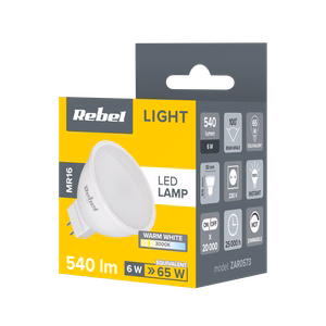 Rebel MR16 LED-lamppu, 6 W, 3000 K, 230 V