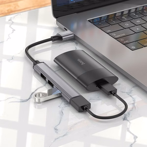 Hoco HB26 4-in-1 USB-A – 1xUSB3.0 + 3xUSB2.0 Keskitin, harmaa