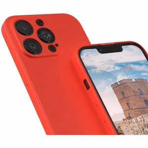 Puhelimen suojakuori Silicone Apple iPhone 16 Pro Max punainen