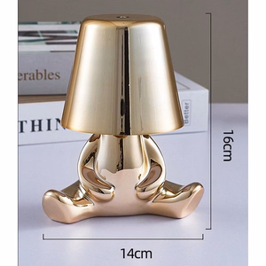Pöytälamppu yöpöydälle GOLD MAN Art Deco istuva (versio 7) MLTL