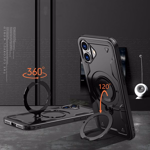 Hybrid Armor Trendy Suojakuori MagSafella iPhone 16 Plus:lle - Musta
