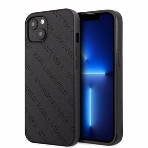 Karl Lagerfeld KLHCP13SPTLK iPhone 13 mini 5,4 "kovakotelo musta / musta rei'itetty Allover