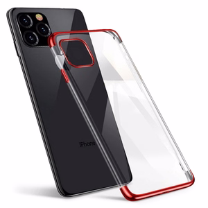 Clear Color tapauksessa TPU geeli kansi metallinen kehys Samsung Galaxy A13 5G punainen
