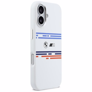 BMW M Silicon Horizontal Line MagSafe Suojakuori iPhone 17:lle - Valkoinen