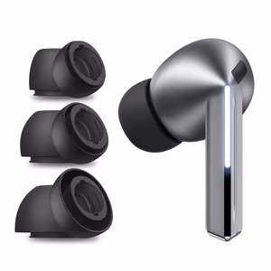 Tech-Protect korvatulpat Samsung Galaxy Buds 3 Pro -laitteille kokoja S / M / L - musta (3 kpl)